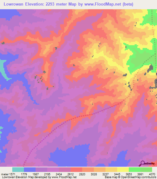 Lowrowan,Afghanistan Elevation Map