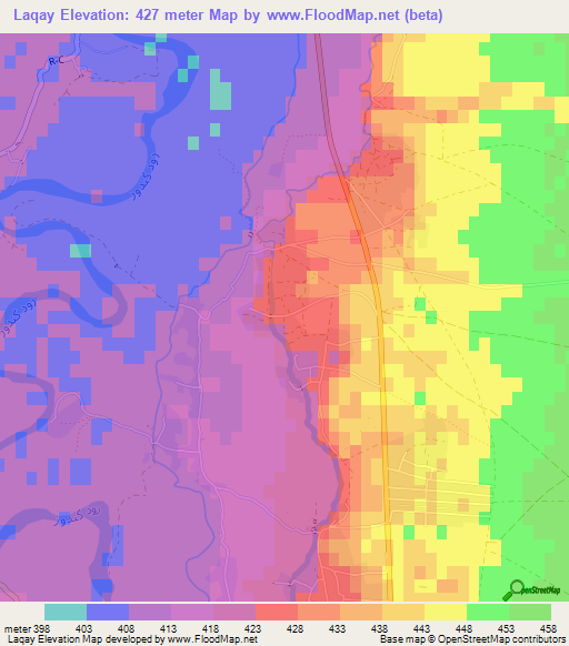 Laqay,Afghanistan Elevation Map