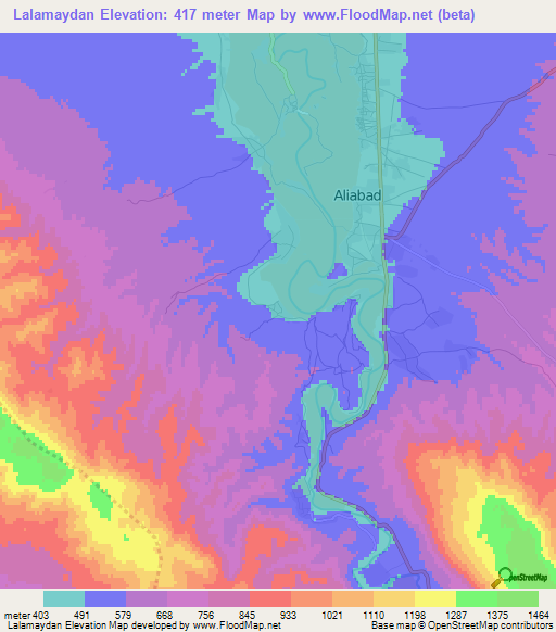 Lalamaydan,Afghanistan Elevation Map