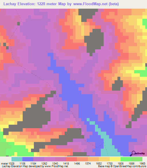 Lachay,Afghanistan Elevation Map