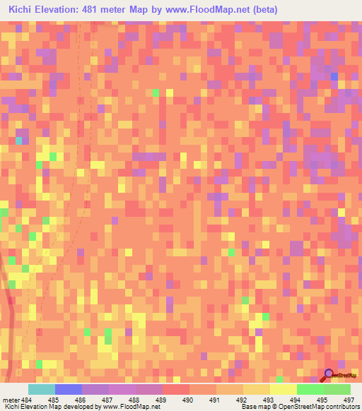 Kichi,Afghanistan Elevation Map