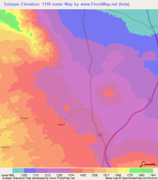 Sulaqan,Iran Elevation Map