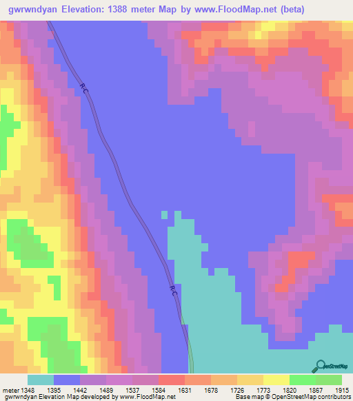 gwrwndyan,Afghanistan Elevation Map