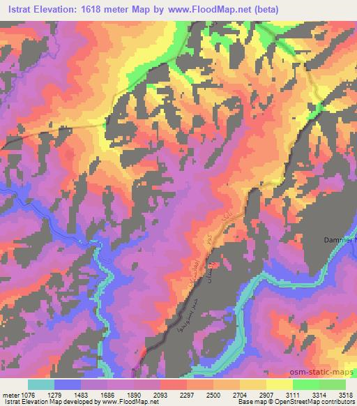 Istrat,Afghanistan Elevation Map
