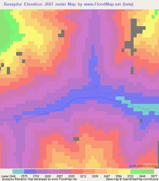Busaydur,Afghanistan Elevation Map