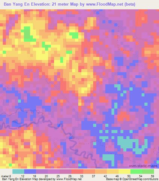 Ban Yang En,Thailand Elevation Map