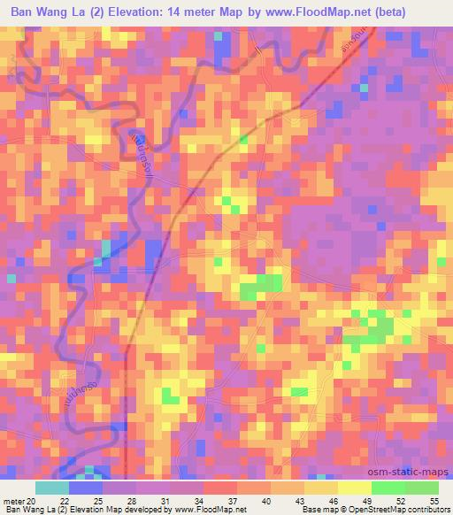 Ban Wang La (2),Thailand Elevation Map