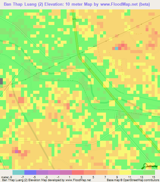 Ban Thap Luang (2),Thailand Elevation Map