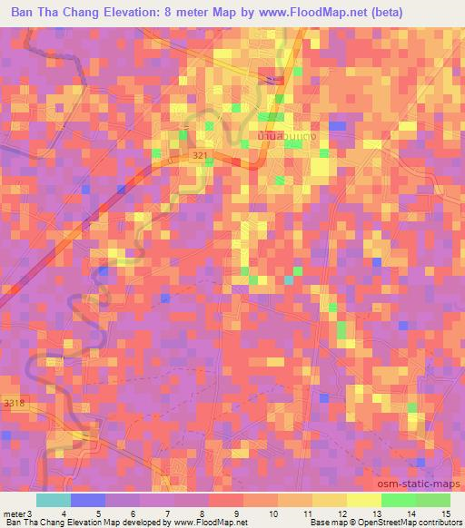 Ban Tha Chang,Thailand Elevation Map