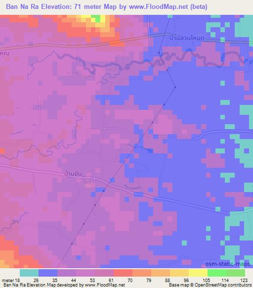 Ban Na Ra,Thailand Elevation Map