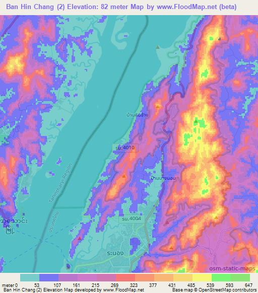 Ban Hin Chang (2),Thailand Elevation Map