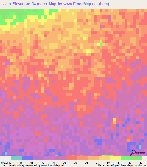 Jath,Pakistan Elevation Map