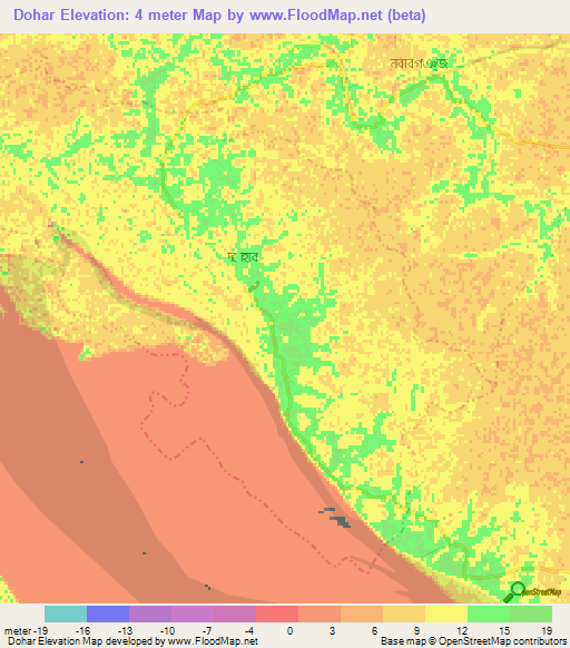 Elevation of Dohar,Bangladesh Elevation Map, Topography, Contour