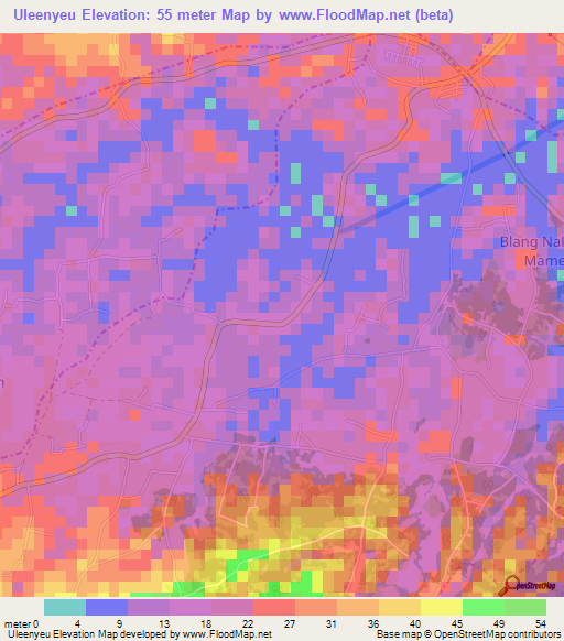 Uleenyeu,Indonesia Elevation Map