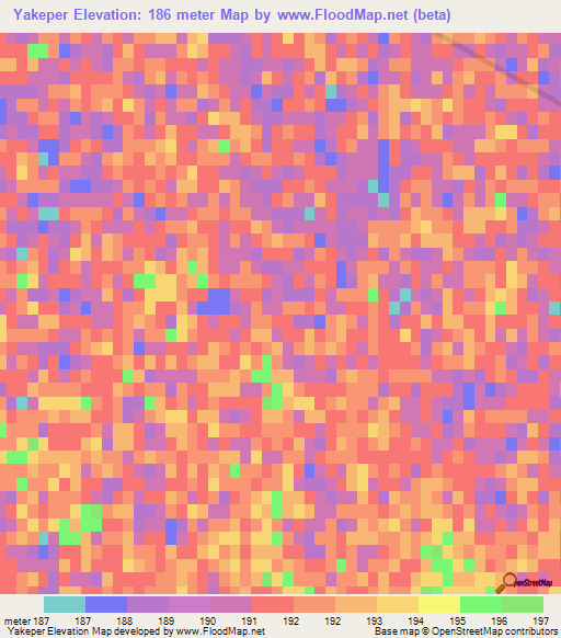 Yakeper,Turkmenistan Elevation Map