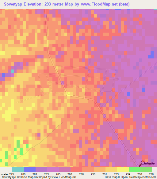 Sowetyap,Turkmenistan Elevation Map