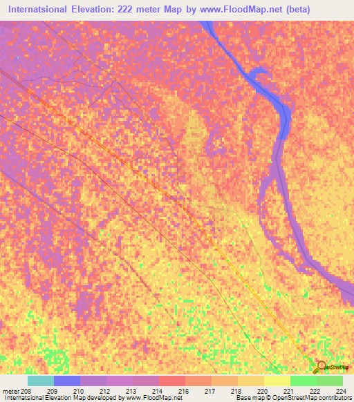 Internatsional,Turkmenistan Elevation Map