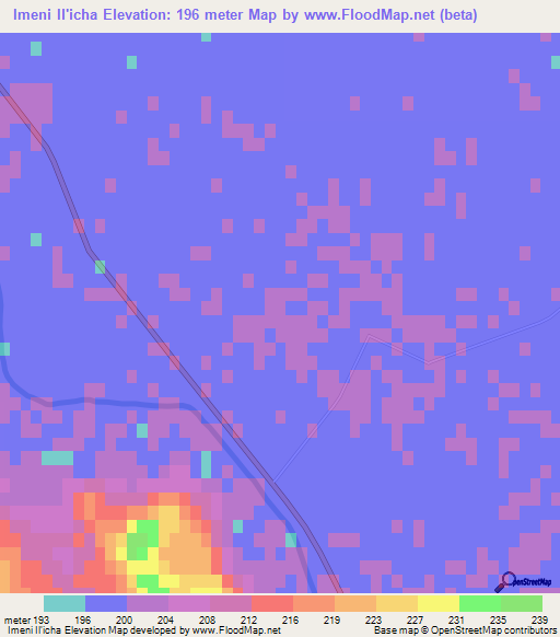 Imeni Il'icha,Turkmenistan Elevation Map