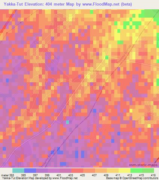 Yakka-Tut,Tajikistan Elevation Map