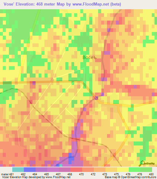 Vose',Tajikistan Elevation Map