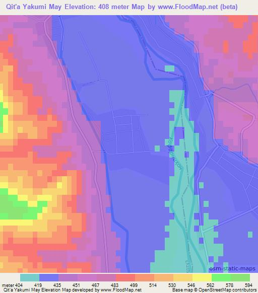 Qit'a Yakumi May,Tajikistan Elevation Map