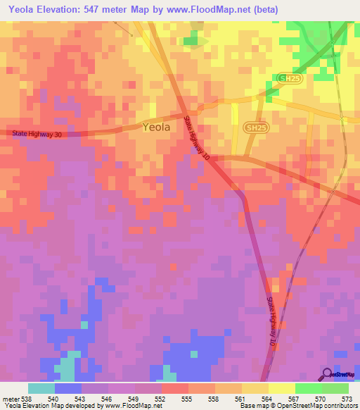 Yeola,India Elevation Map