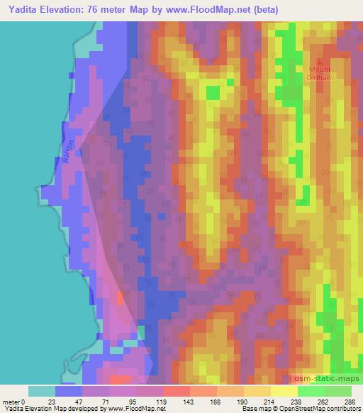 Yadita,India Elevation Map