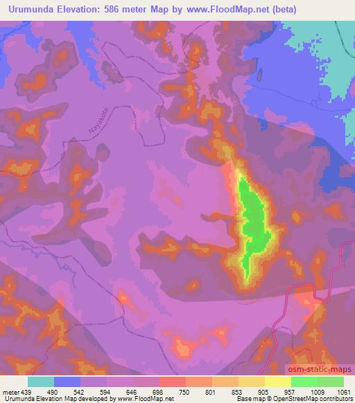 Urumunda,India Elevation Map