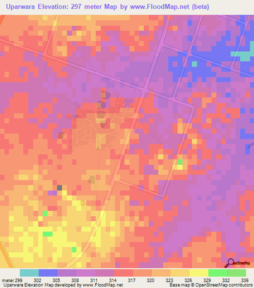 Uparwara,India Elevation Map