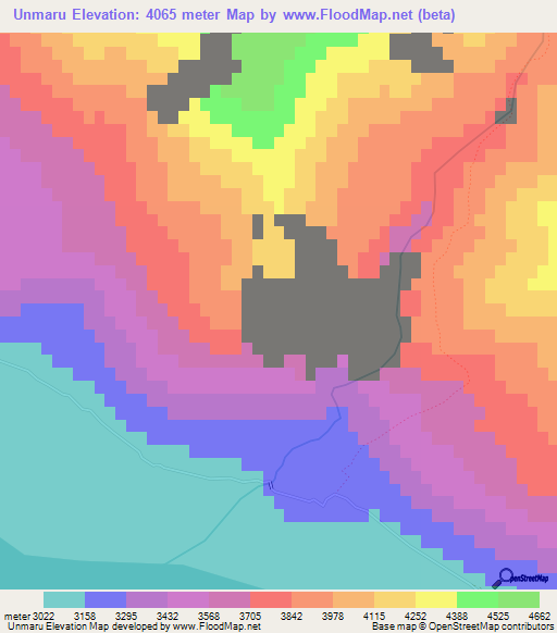 Unmaru,India Elevation Map