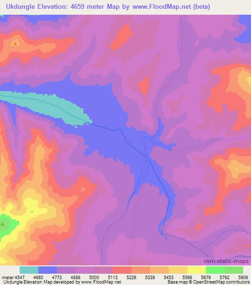Ukdungle,India Elevation Map