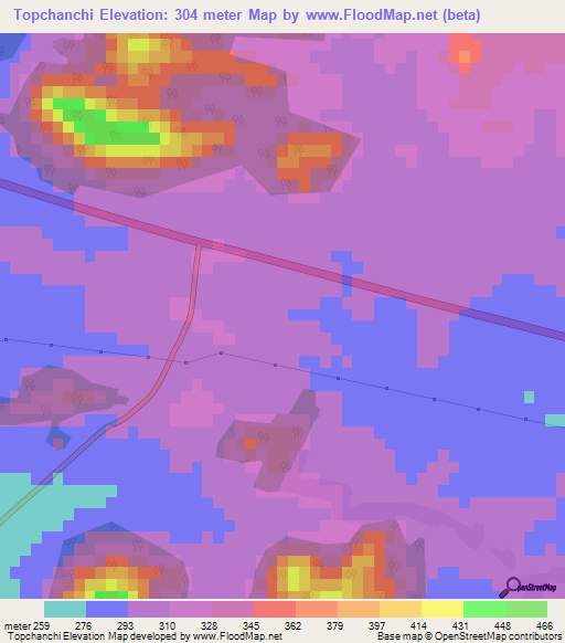 Topchanchi,India Elevation Map