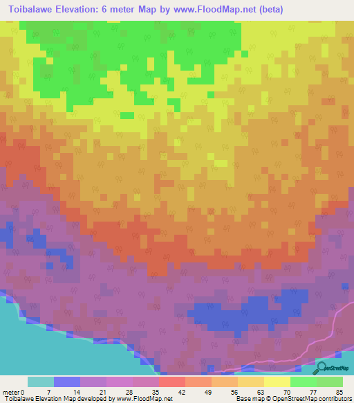 Toibalawe,India Elevation Map