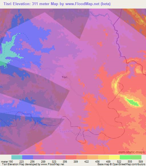 Tisri,India Elevation Map