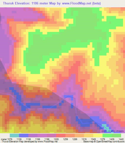 Thuruk,India Elevation Map
