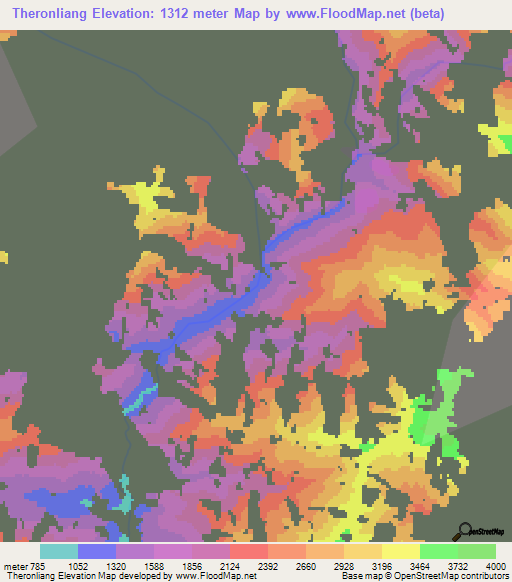 Theronliang,India Elevation Map