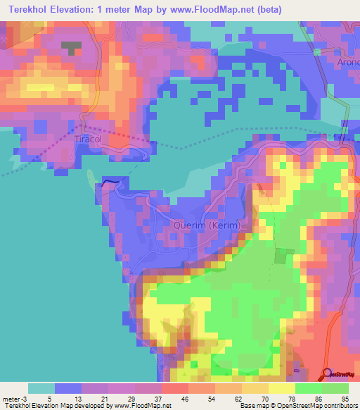 Terekhol,India Elevation Map