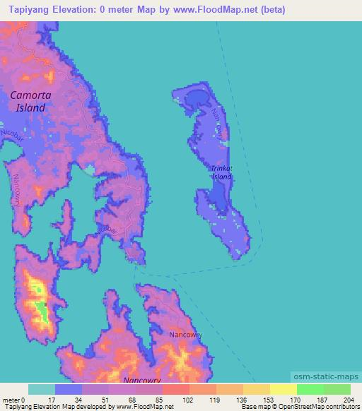 Tapiyang,India Elevation Map