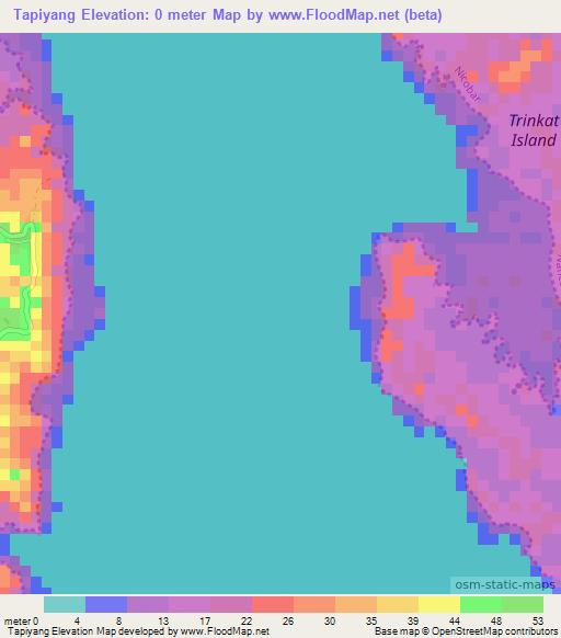 Tapiyang,India Elevation Map