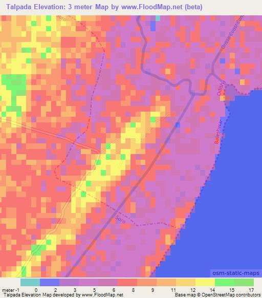 Talpada,India Elevation Map