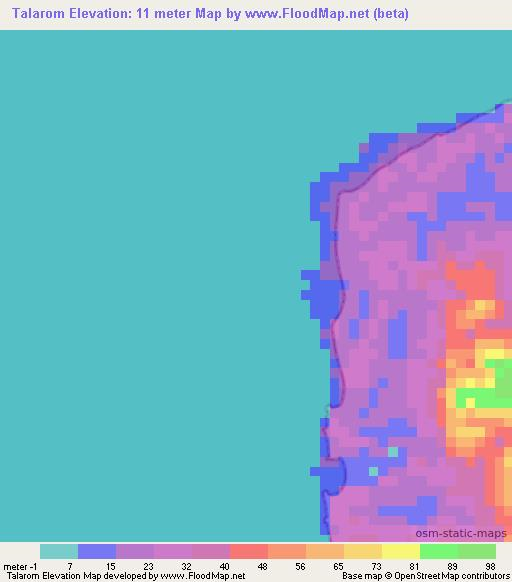 Talarom,India Elevation Map