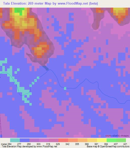 Tala,India Elevation Map