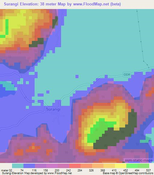 Surangi,India Elevation Map
