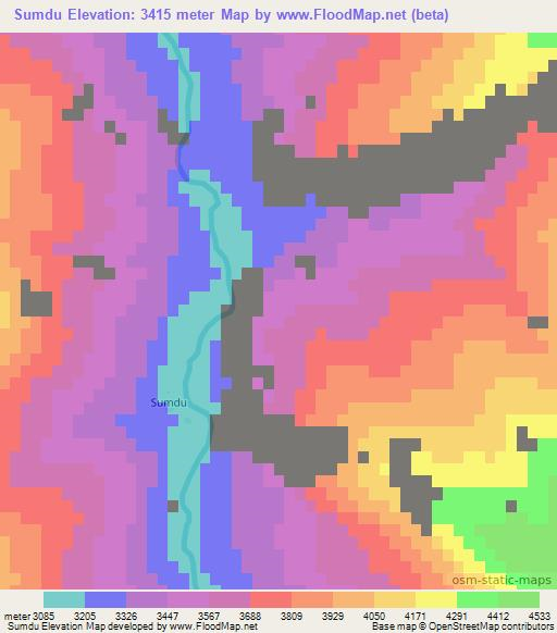 Sumdu,India Elevation Map