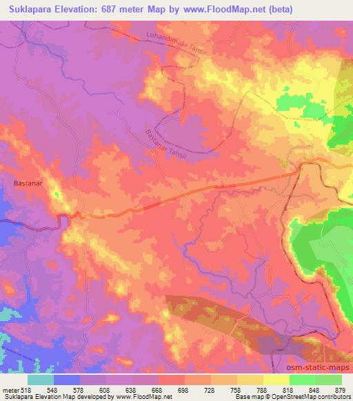 Suklapara,India Elevation Map
