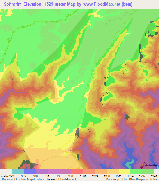 Sohrarim,India Elevation Map