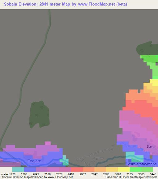 Sobala,India Elevation Map