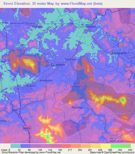 Sirvoi,India Elevation Map