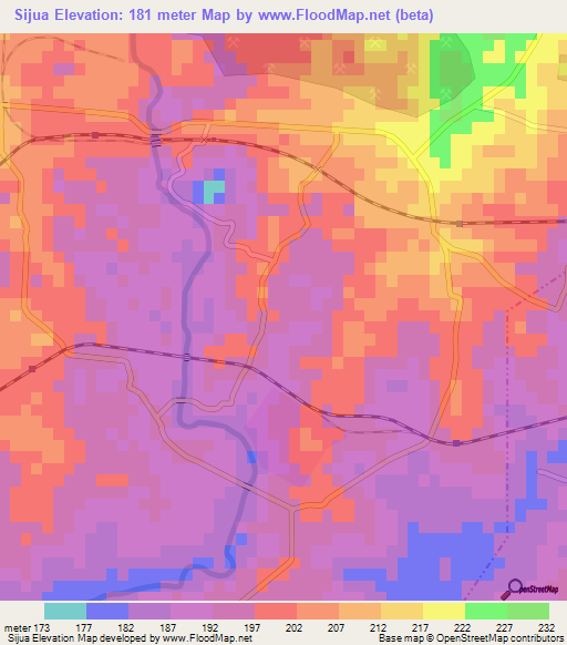 Sijua,India Elevation Map