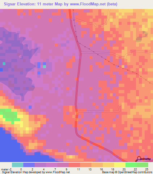 Sigsar,India Elevation Map